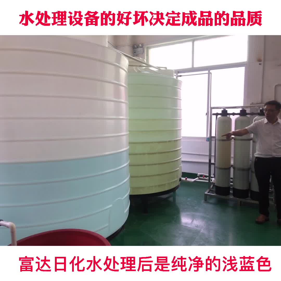 Water quality after treatment by water treatment equipment